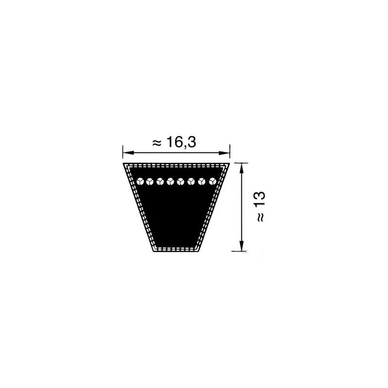 Cinghia Trapezoidale PIX SPB1250, 16,3x1250 Mm, Nuova