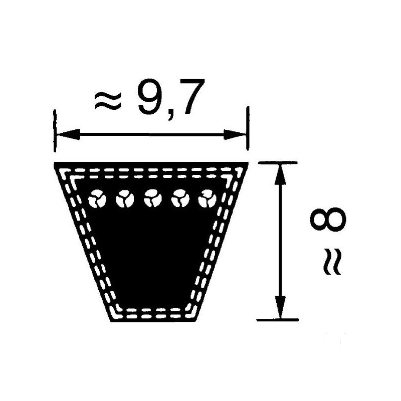 25x Schmalkeilriemen SPZ 1024 Lw AV 10 X 1037 La - 9,5 X 1037 La - Foto 10