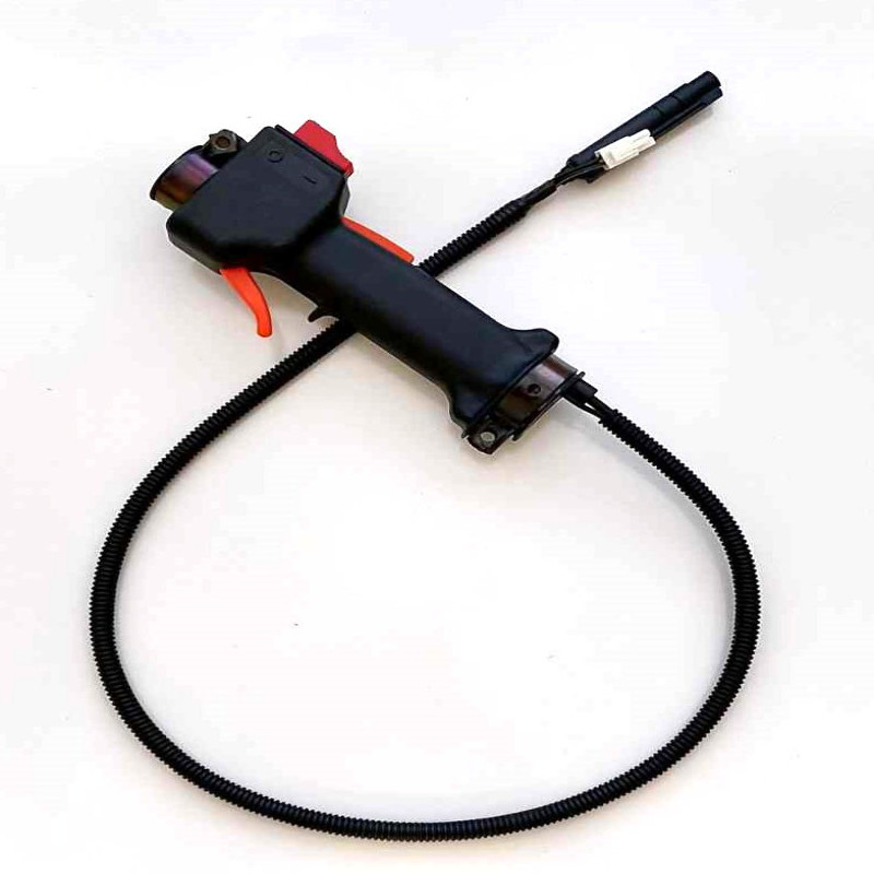 Manette D'embrayage Pour Débroussailleuse - Collier Ø 25-27 Mm, Avec Stop Automatique Et Support Fileté - Sans Arrêt De Câble