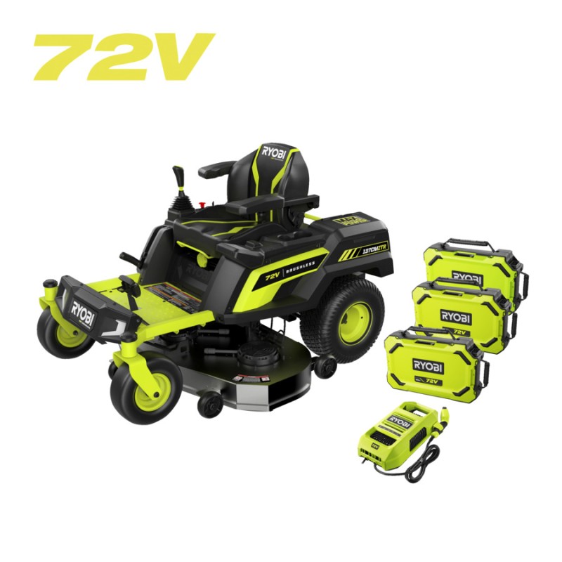 RY72ZTRX137-310 - Autoportée Rider Zero-Turn 137cm - 72V Lithium RYOBI