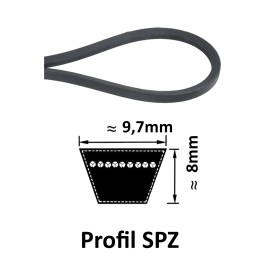 SPZ662 - Courroie Trapézoïdale