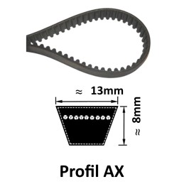 AX41 - Courroie Crantée 41"